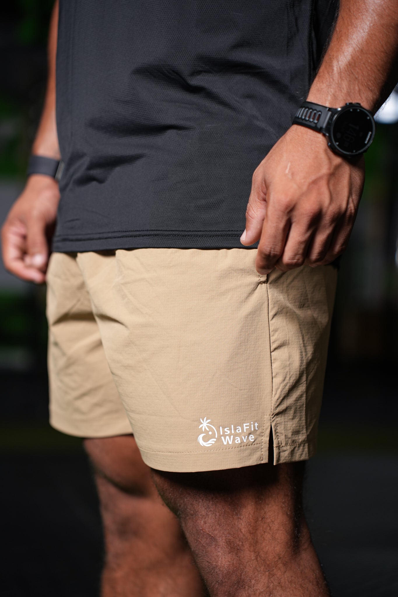 Men's Solid Color Zipper Pocket Gym Short's